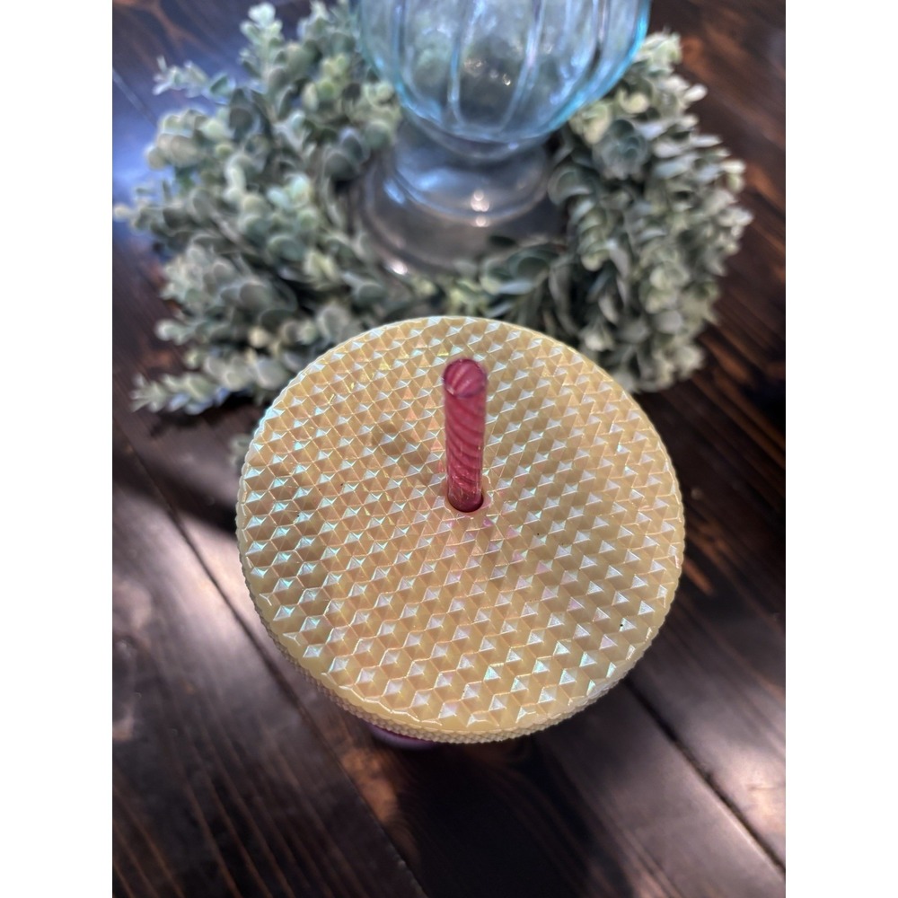 Starbucks Holiday 2024 Oz Tumbler- Pink, Gold, And White Studded NEW - Picture 2 of 7